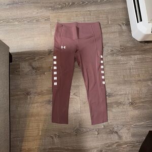 Under Armour Pink Leggings with White Logo